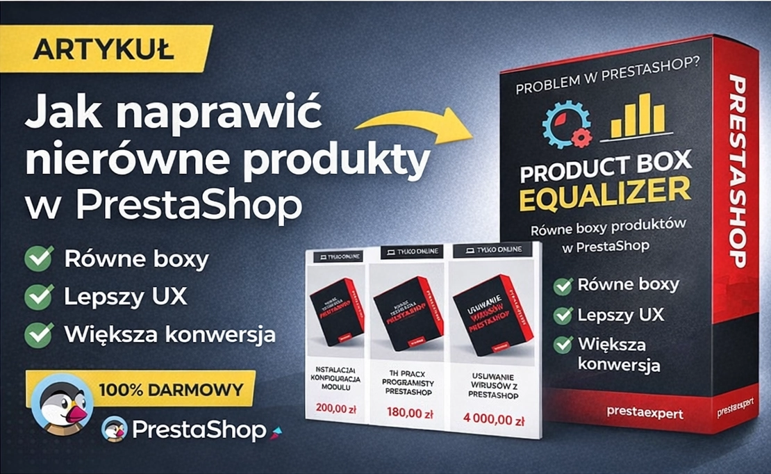 Jak naprawić nierówne produkty w PrestaShop i poprawić wygląd sklepu